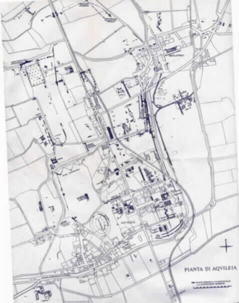 piantina archeologica di Aquileia antica