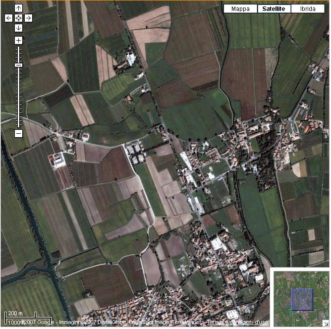 immagine satellitare di Aquileia